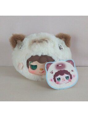 Yooki First Generation Cute Mix Pass Series Greedy Cat 4" Plush Pendant W/ Card